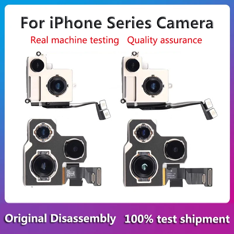 Wholesale Tested Disassembly Rear Camera For iPhone 14 15 Plus 13 12 Mini Pro Max Back Camera Rear Main Lens Flex Cable Camera