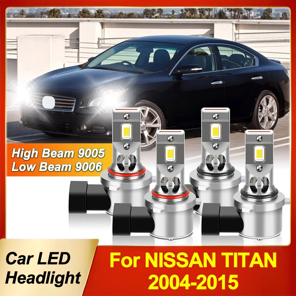 2-4pcs-led-headlight-car-bulb-canbus-9005-9006-kit-for-nissan-titan-2004-2005-2006-2007-2008-2009-2010-2011-2012-2013-2014-2015
