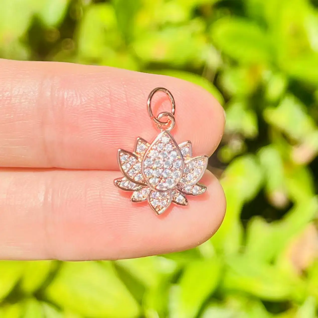 5 قطع الزركون تمهيد النحاس زهرة لوتس سحر النتائج مجوهرات للنساء اليدوية والمجوهرات سوار القرط قلادة الإبداعات