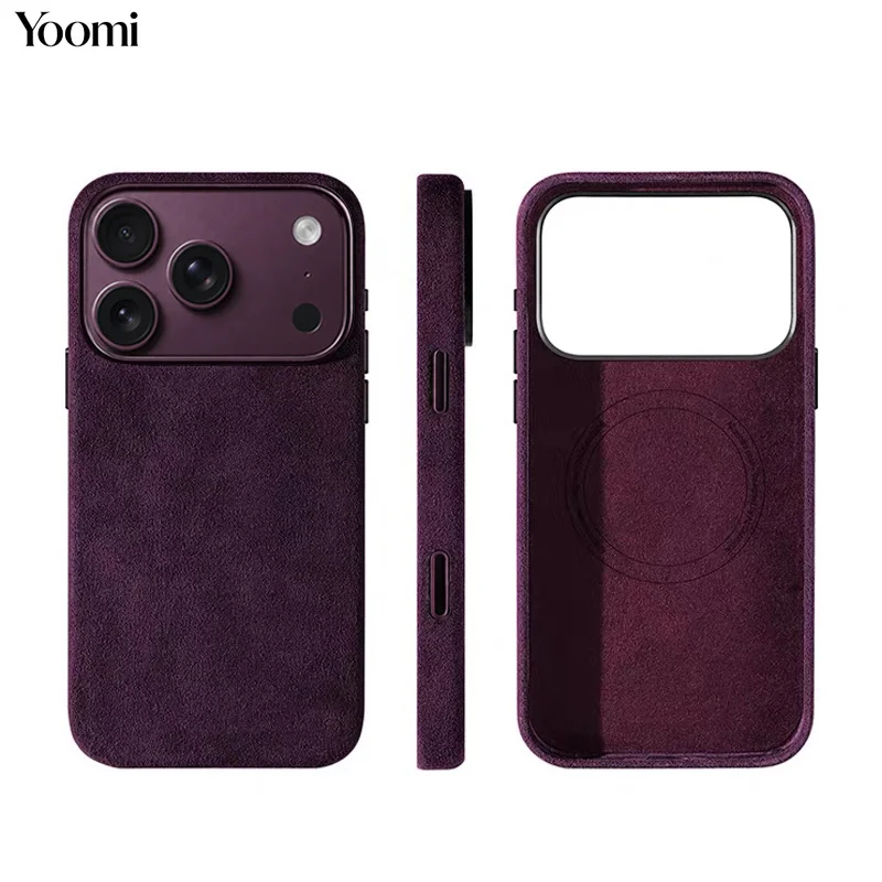 Etui magnetyczne z Alcantary do iPhone 18 Pro Max z MagSafe, luksusowe etui ze skóry zamszowej w stylu superauta do iPhone 18 17 Pro Max — zdjęcie produktu 6