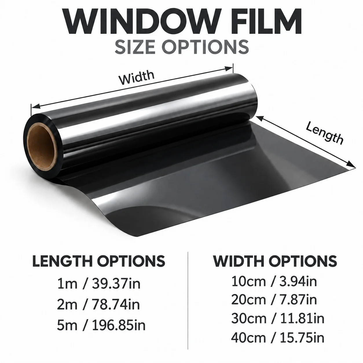 1pc 1\2\5m One Way Window Privacy Film See Out Not in, Window Tint for Home, Sun Heat UV Blocking