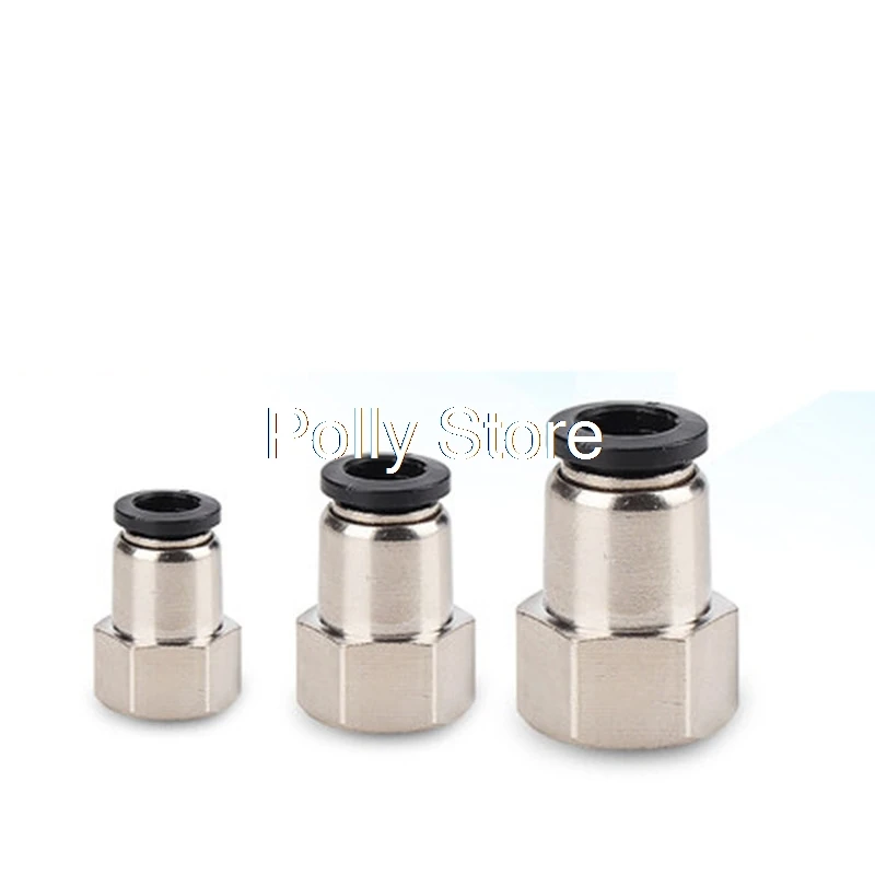 1PC Black Air Pneumatic PCF 4-12mm OD Hose Tube Push Into M5 1/4