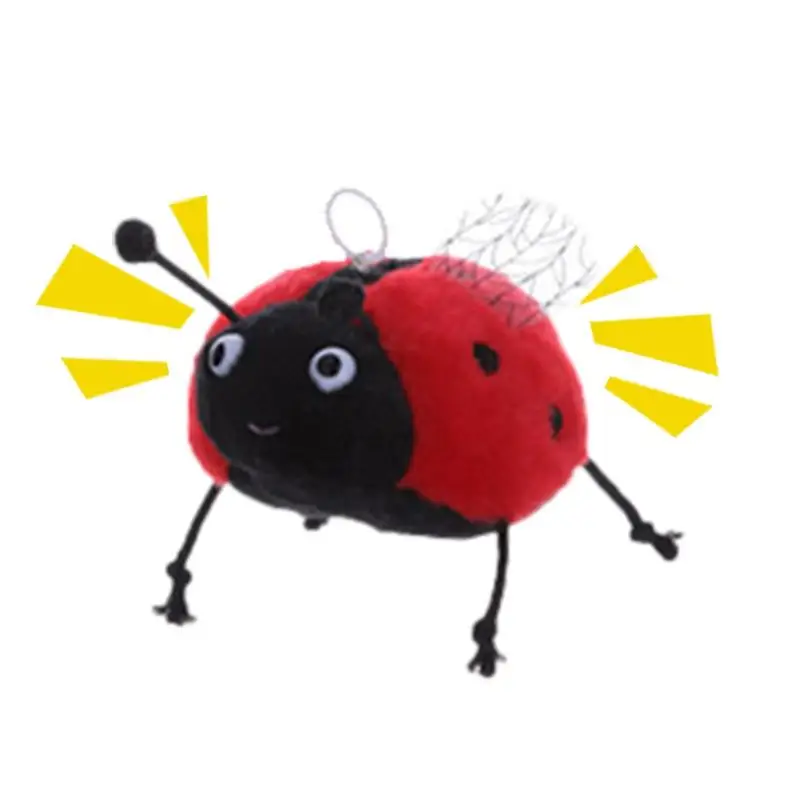 Ladybug Bee Plush Toy Realistic Soft Animal Toy Cute Comfortable Ladybug Bee Sounding Doll For Kids Girls Boys Birthday Gift