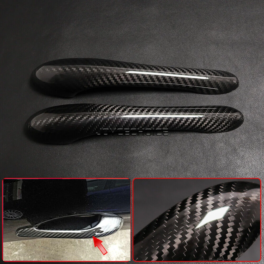 Dry Carbon Fiber Car Door Handle Cover Trim For Maserati GranTurismo S MC GT GC GTS Coupe 2 Doors 2008 2009 2010 2012 2013-2017