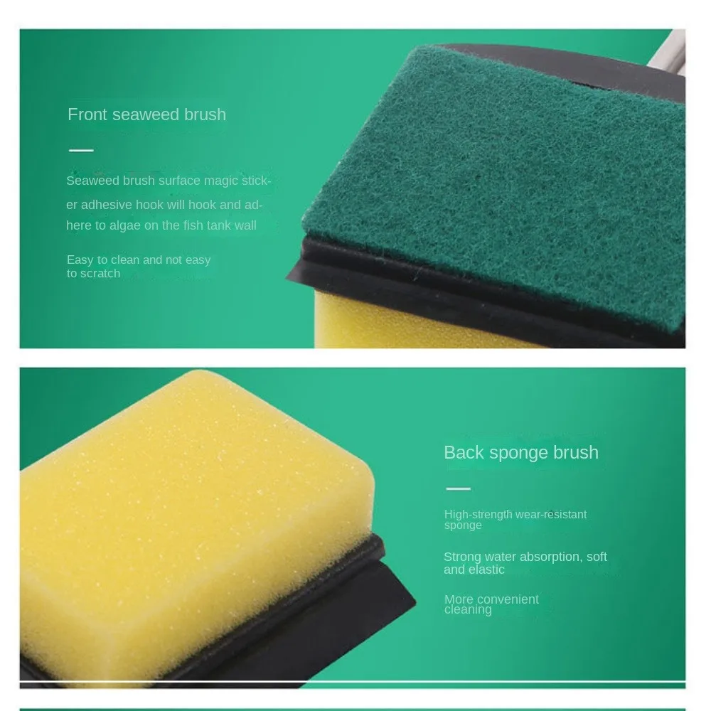 

Tools Aquarium Fish Tank Cleaning Brushes Sponge Accessories Scrubber Floating Clean High Quality Long Handle