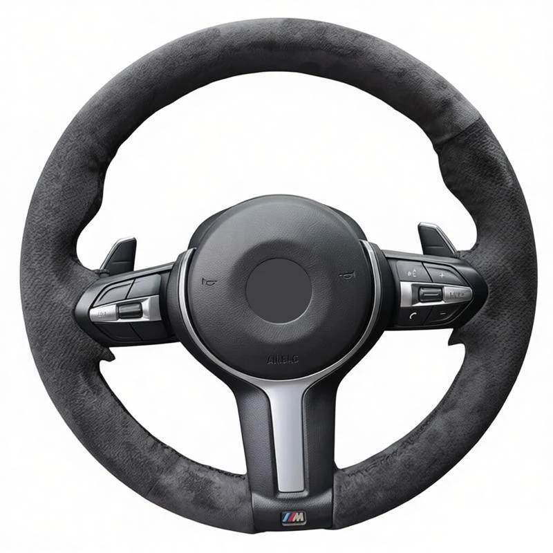 

Car Steering Wheel Cover Suede for BMW M3 M4 M Sport F30 F31 F34 F10 F11 F07 X1 X2 X3 F25 F32 F33 F36 F48 F39 Car Interior