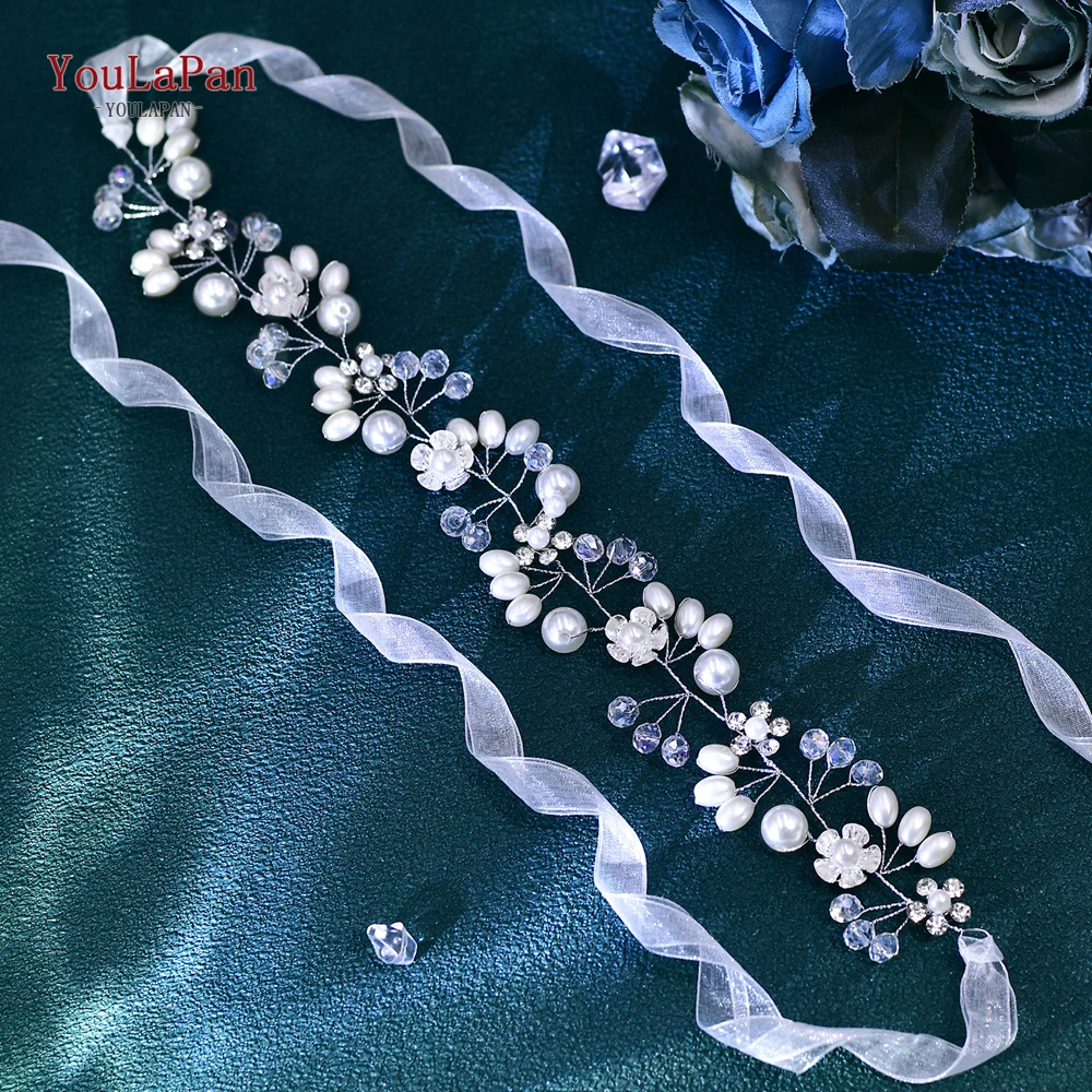 YouLaPan Bride Pearl Crystal Waist Accessorie Wedding Dress Belt Decoration Handmade Women Party Gown Waist Chain Ornament SH782