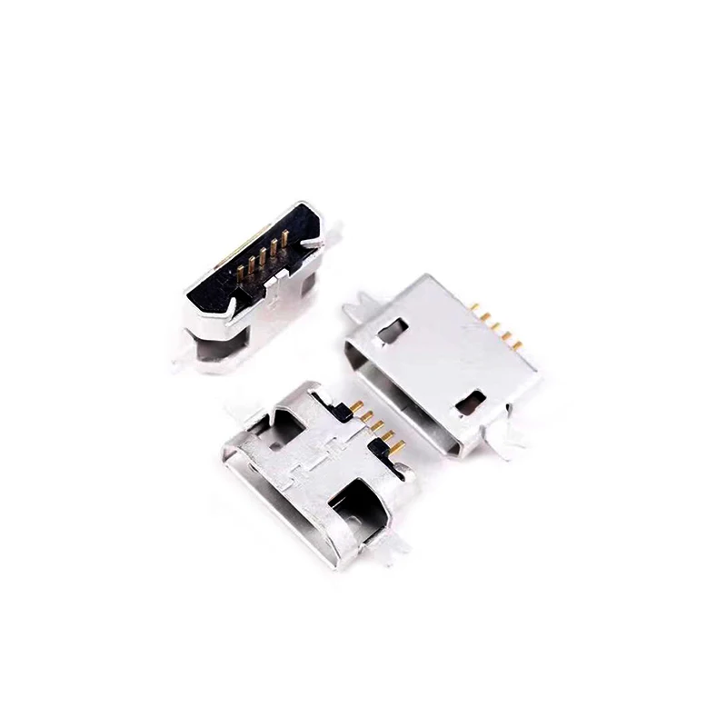 100-1000 قطعة موصل صغير لوحة ثقيلة 1.0 SMD 2 أقدام USB صغير 5P أنثى اللوحي شحن شاحن ميناء لموتورولا NI525 ME525 #3
