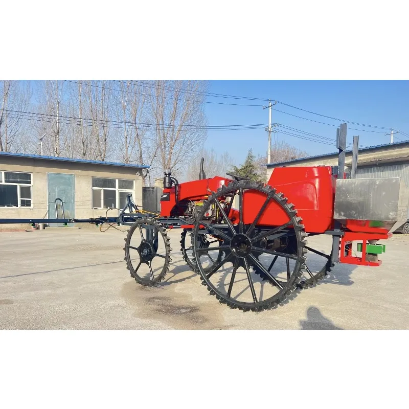 High Clearance Self Propelled Sprayer Fertilizer Spreader Combo Durable Narrow Tire Field Protection Machine Wholesale