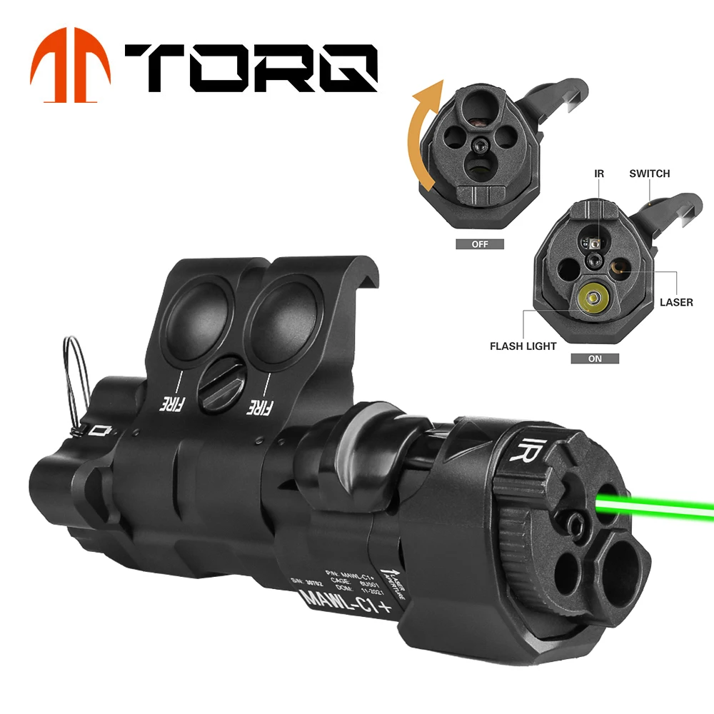 

TORQ Tactical Metallic Texture Green Laser Sight Scope Quick Release Pistol Hand Gun For KSC KWA Glock 17 18C 22 34 Series