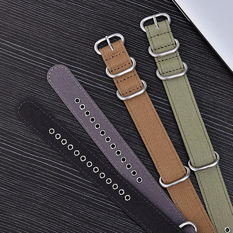 18mm 20mm 22mm Nylon Canvas Strap Band Ring Buckle for Omega Sport Universal Bracelet for Huawei Watch Gt2 Gt3 Watch Accessories