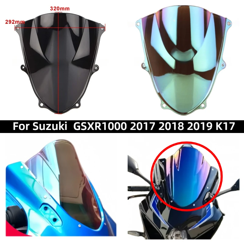 

Motorcycle windshield wind deflector fairing For Suzuki GSXR 1000 GSXR1000 2017 2018 2019 K17