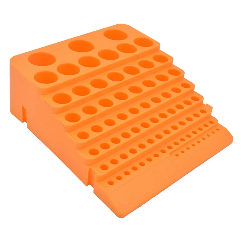 1 PCS Accessories Storage Box CNC Tool Placement Rack Reamer Bit Storage Box Orange