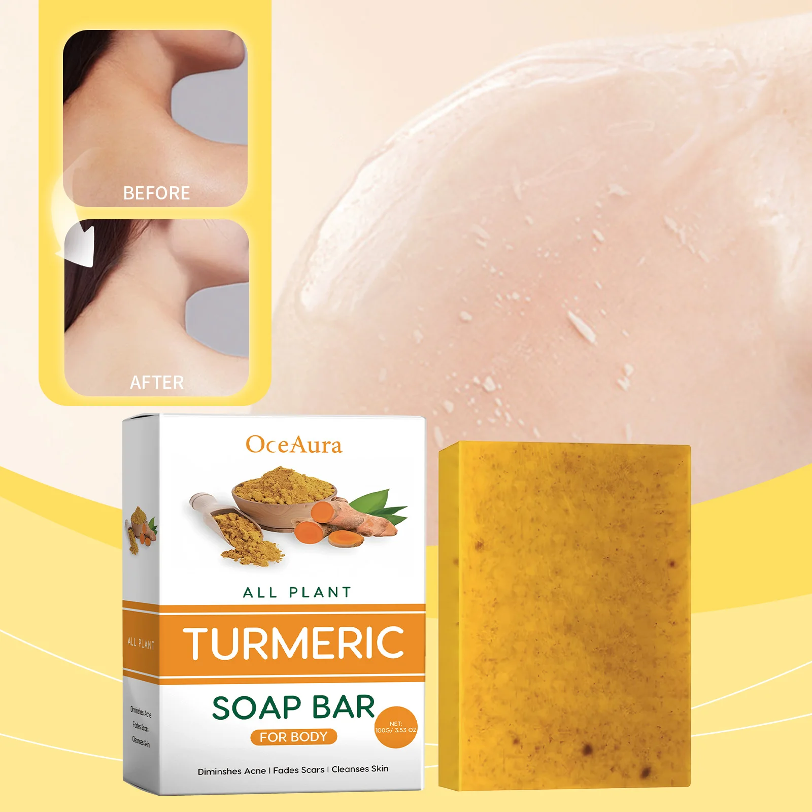 

Мыло ручной работы с куркумой для очищения тела, осветления темных участков подмышек, ног, тела, отбеливающее мыло для лица, нежный уход за кожей, красота