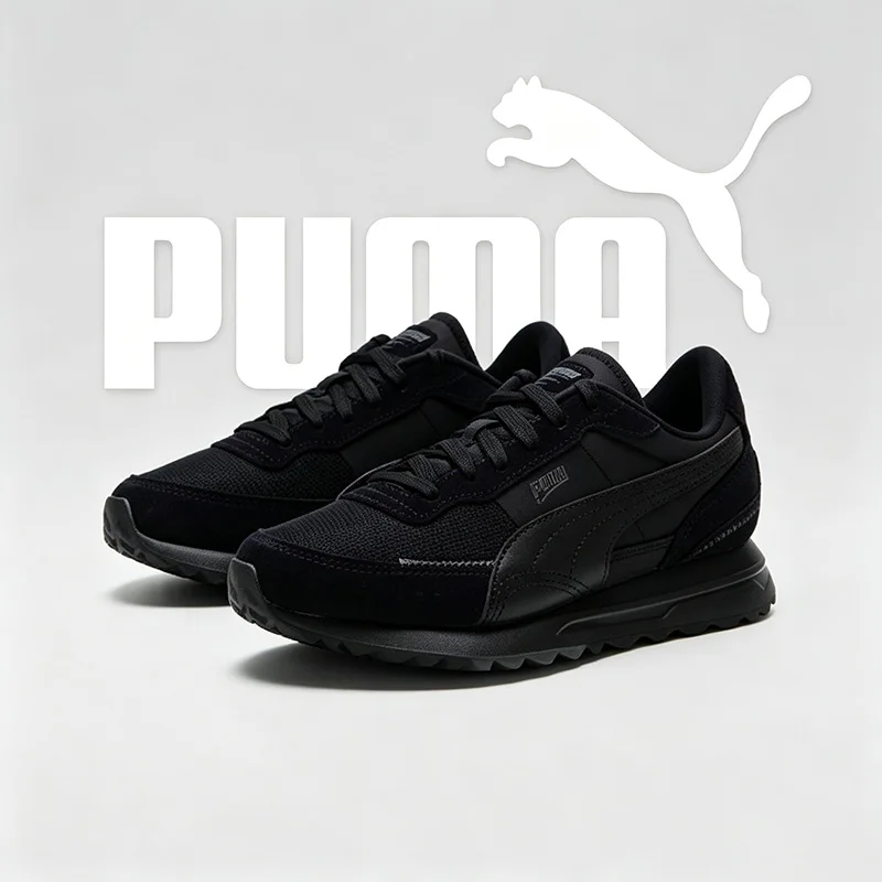 Puma sports shoes, men's and women's, mesh thick-soled black warrior casual shoes, model number 397377-04