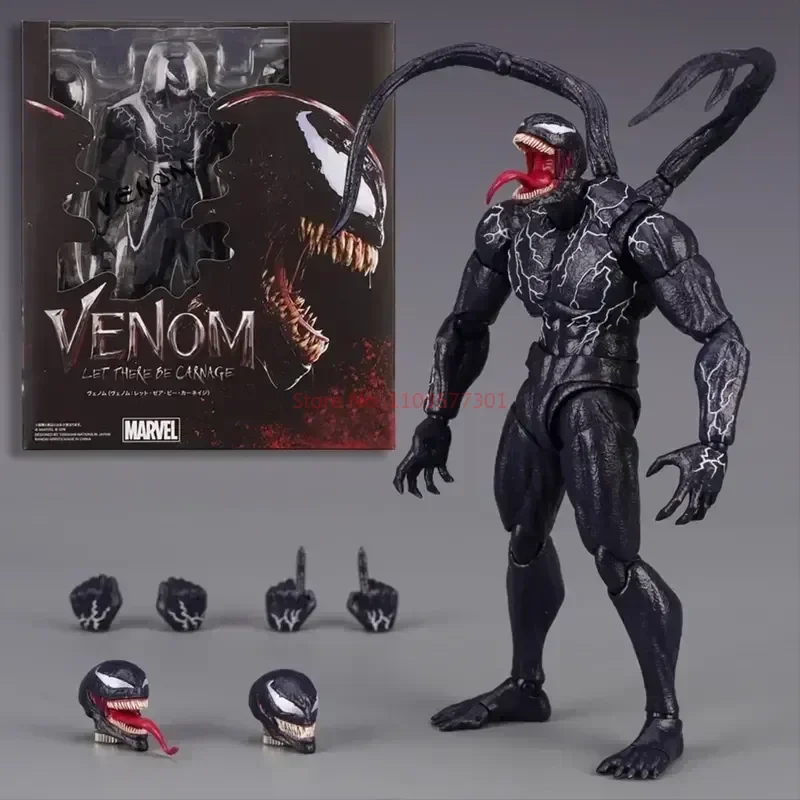 

New Marvel Venom Shf Legends 20cm Action Figure Joint Movable Toys Change Face Statue Model Doll Collectible For Toy