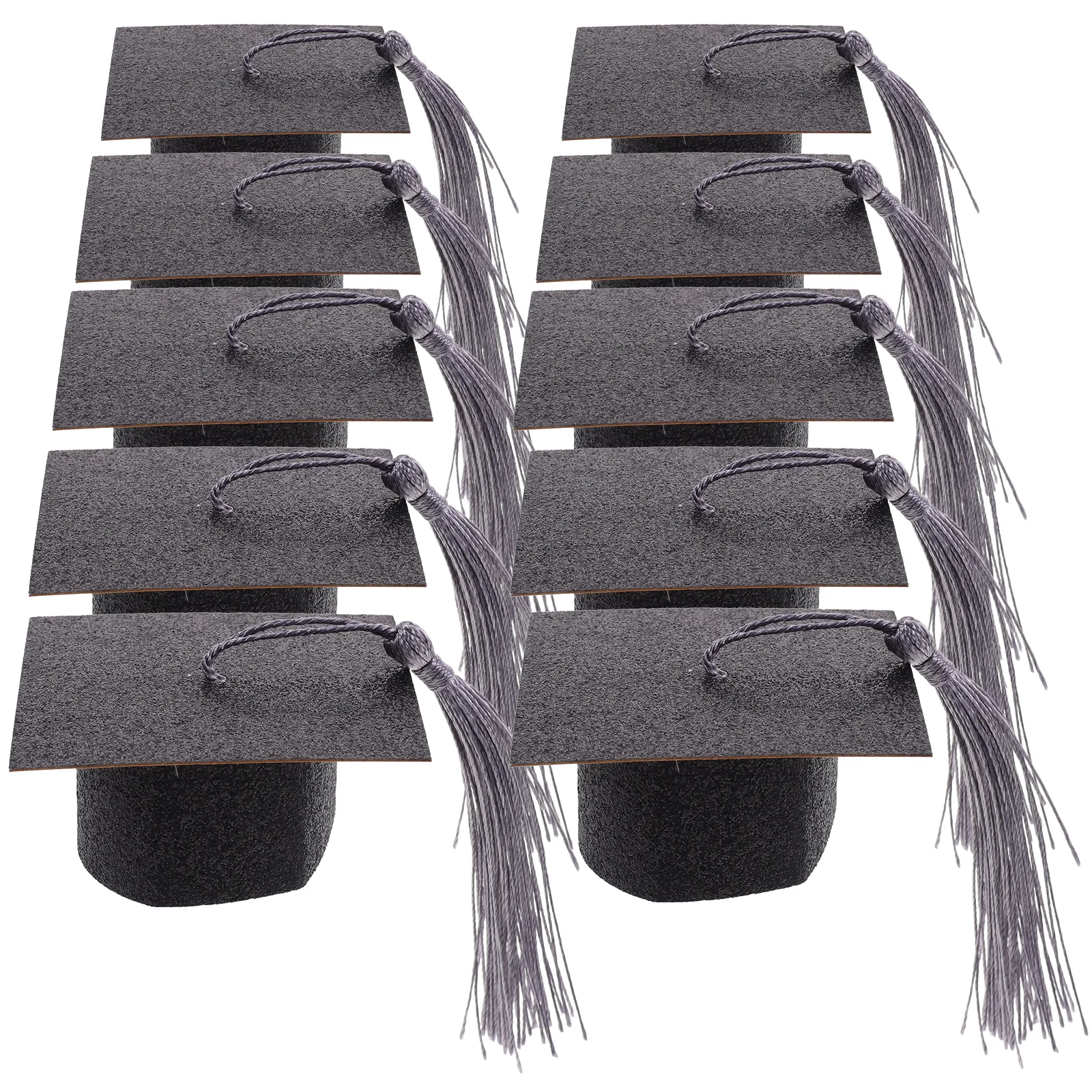 

10 Pcs Party Decoration Goblet Lid Accessory Cover Hat Mini Glass Black Graduation Caps Child