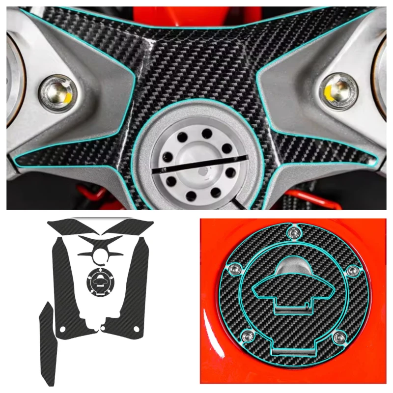 3D carbon fiber protection film waterproof anti wear and embossed modification sticker FOR Supersport 950 950S SupersportS