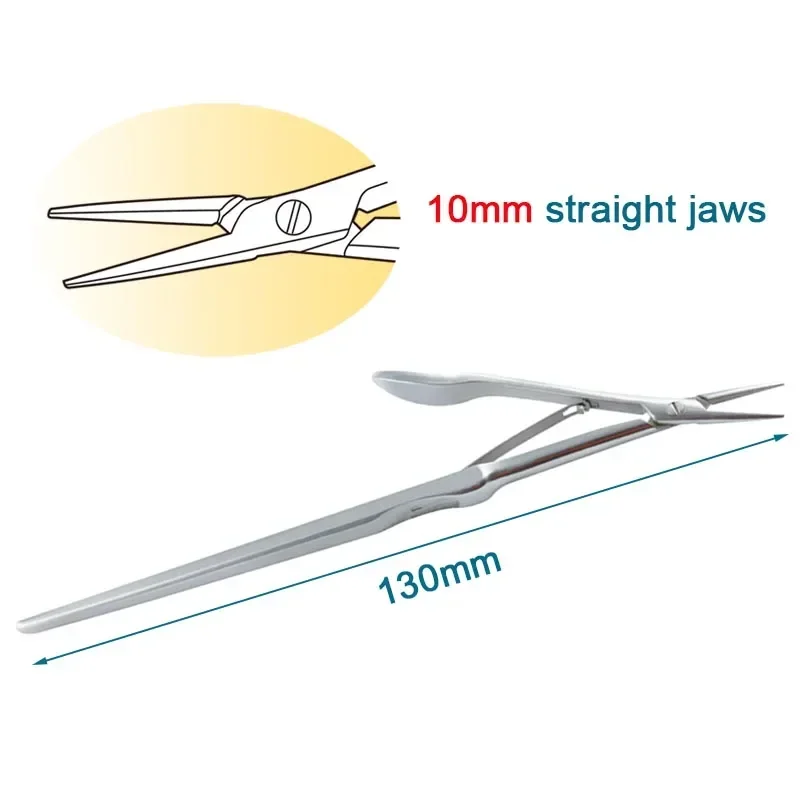13cm Ophthalmic Long Short Handle Needle Holder Needle Holding Pliers Stainless Steel Ophthalmic Surgery Instrument