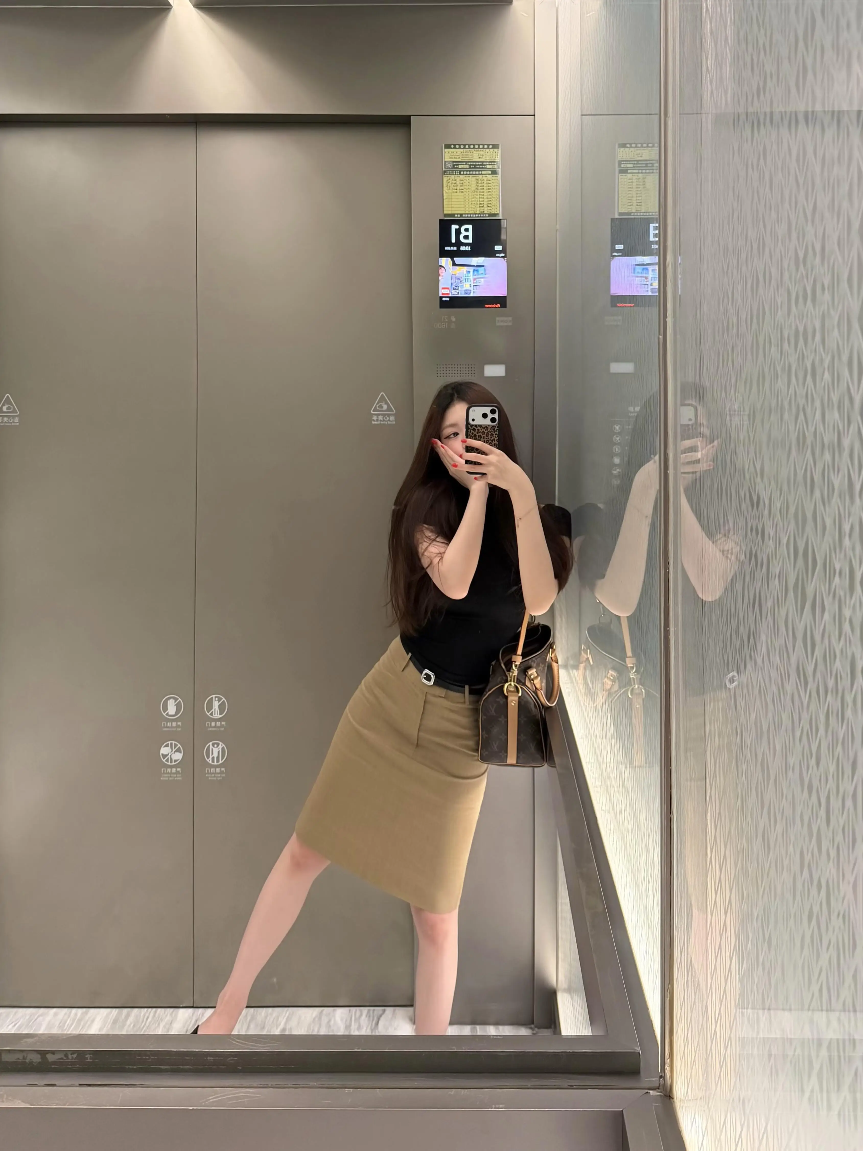 Retro Kaki Linen Skirt Half-length Casual Women's Spring Summer New Style Versatile Mid-Split Suit City Commute Daily Travel
