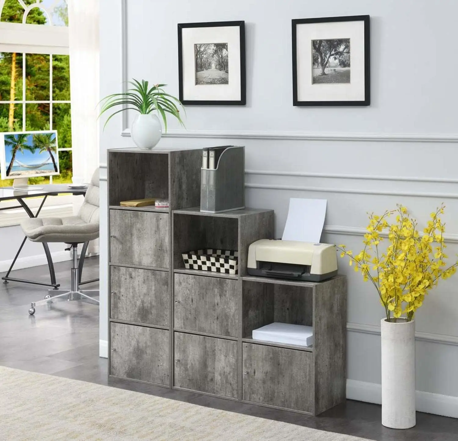 Xtra Storage Kabinet 2 Pintu Dengan Rak, Kayu Birch Tiruan