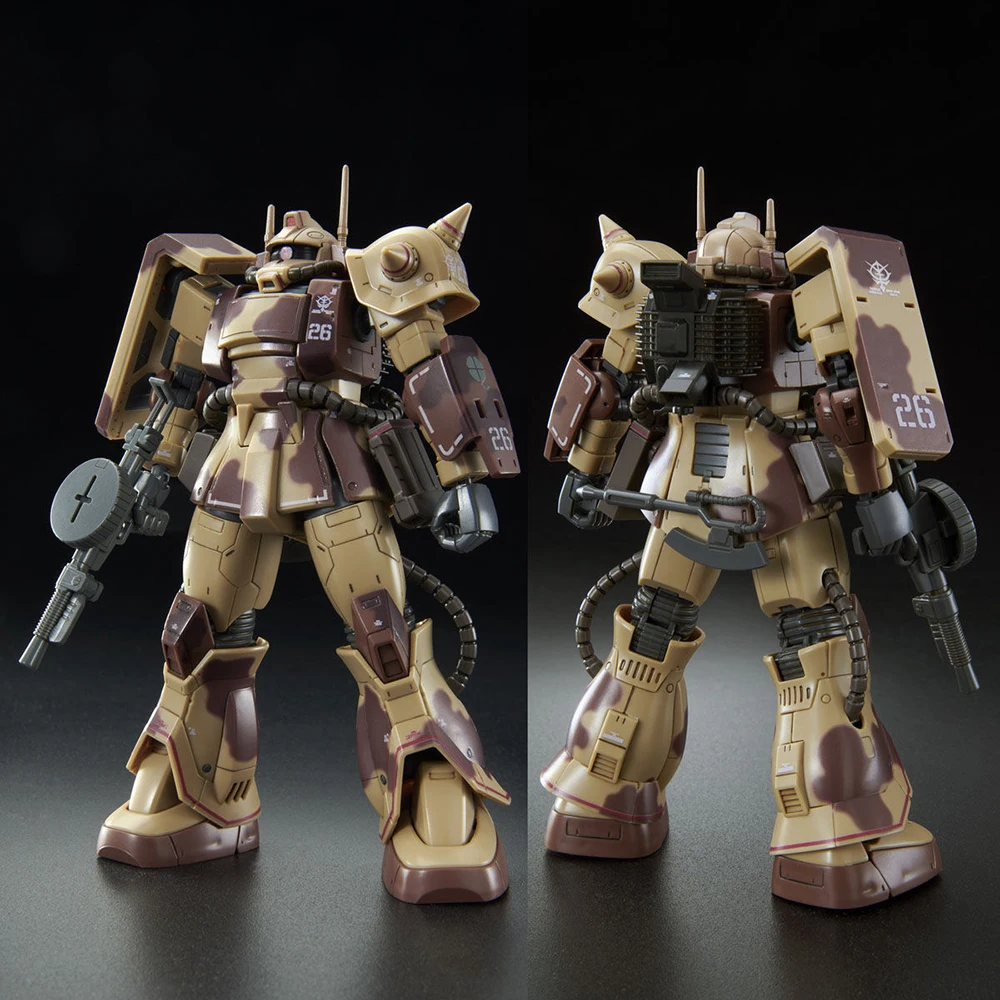 [متوفر] بانداي HG Gundam The Origin MS-06D Zaku Desert Type (هوائي مزدوج) 1/144 PB ألعاب نموذج روبوت تجميع حصري