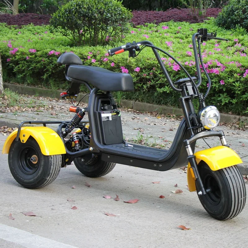 Electric Scooter 1000W60V20AH Lithium Battery Electric Tricycle Wide Tire Ladies Adult Urban Commuting Scooter For The Elderly