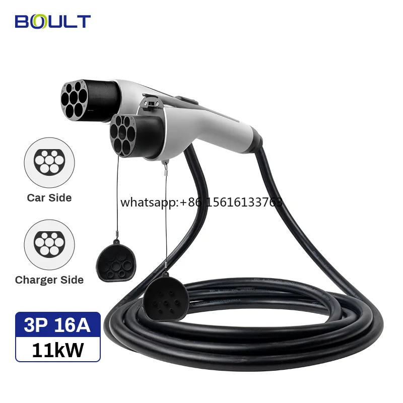 

BOULT GBT AC Charging Cable 5m 7KW 11KW 22KW 16A 32A 1phase 3phase TPE Material Heat Resistant EV Charging Cable for Home Use