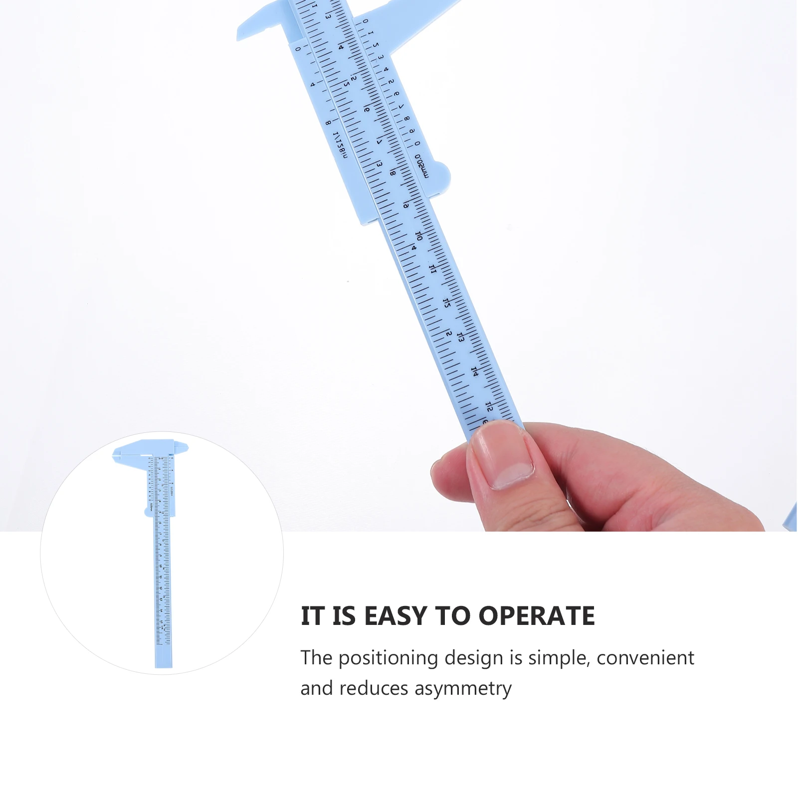 

2pcs Plastic Eyebrow Measuring Ruler Women Eyebrow Guide Measure Light Blue Symmetrical Brow Shaping Tool Makeup Artist Flexible