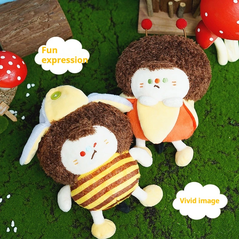 Kawaii  20cm Cat Plush Toys Cosplay Mango Bee Plush Doll Cat Doll Cute Animal Plush Doll Desktop Room Sedan Decoration Gift