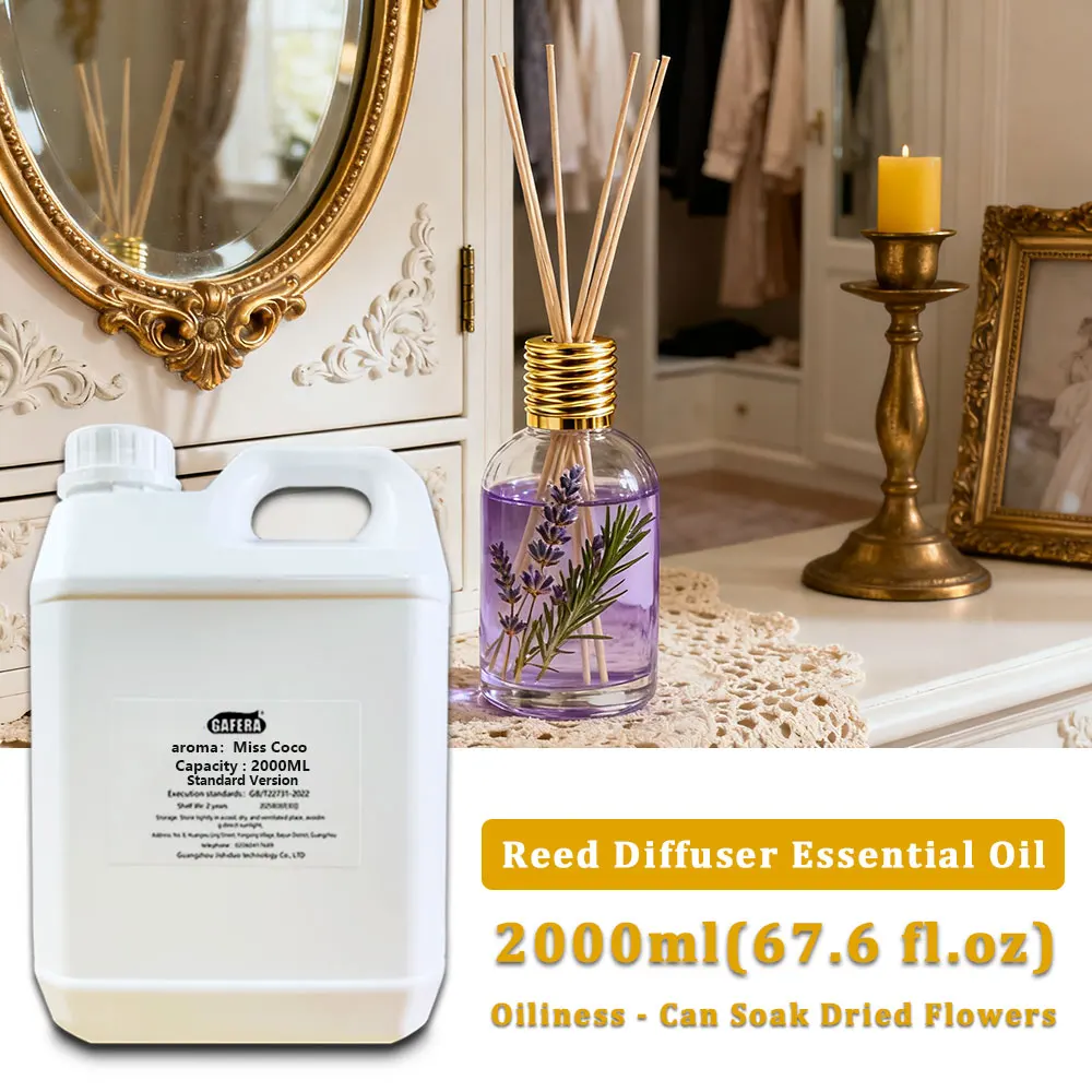 GAFERA 2000ml (67.6 fl.oz) Miss Coco/Ritz-Carlton Diffuser Supplements Essential Oil For Reed Diffuser & Fireless Aroma Diffuser