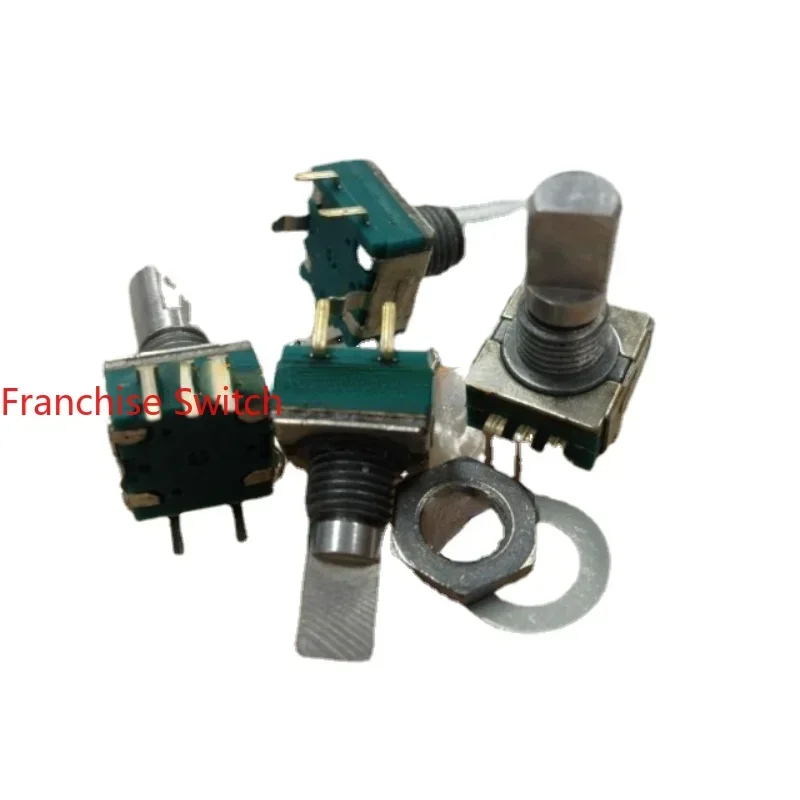 10PCS High Quality 360&deg Encoder Encoding Switching Volume Pulse Potentiometer 20 Position With Screw Teeth 15 Half Shaft