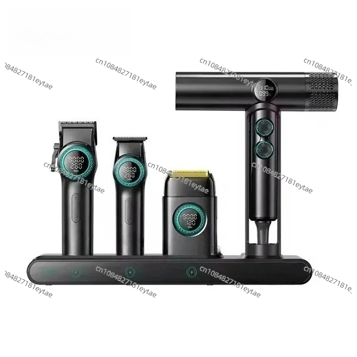 Professional Barber Combo BLDC 9000RPM Hair Clipper Trimmer Hair Dryer 4 in 1 Professional Set