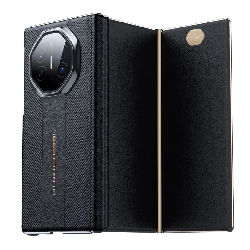 

For Huawei Mate XTs Case Electroplated Magnetic Central Shaft Double Hinge With Center Axis Cover High-Grade