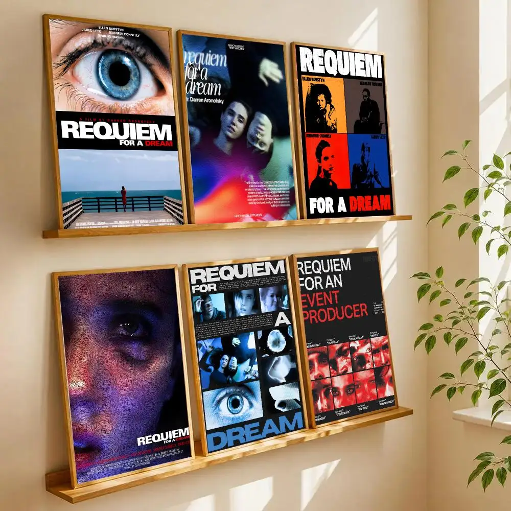 Requiem For A Dream Poster Retro HD Art Sticky Wall Waterproof Home Living Room Bedroom Bar Aesthetic Decoration
