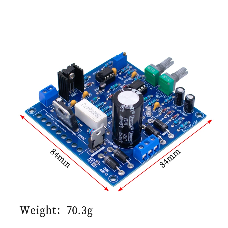 0-30V 2mA-3A adjustable DC regulated power supply, laboratory power supply short-circuit current limiting protection DIY kit