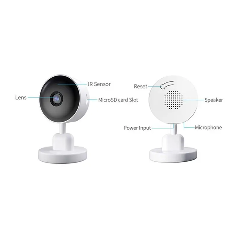 Essential Indoor Wifi Tuya Camera, Baby Monitor, Smart Life Home Security Wireless Mini Camera, IP CCTV, Two Way Audio EU Plug view 6