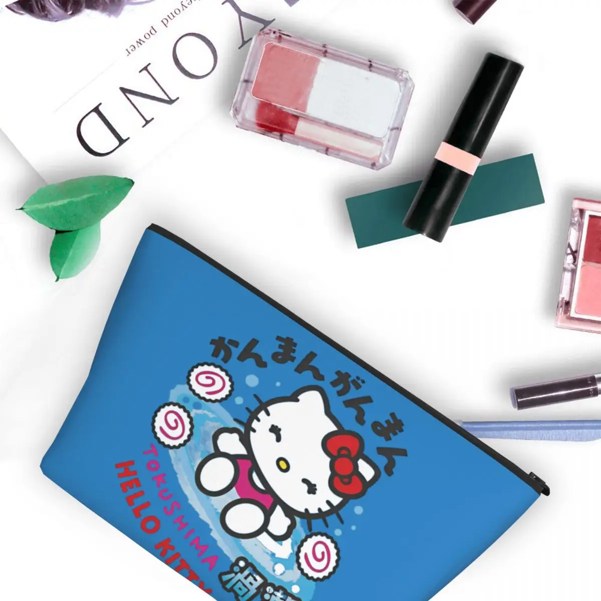 منظمات تخزين مطبوعة على شكل قطة لطيفة من هالو كيتي للأزواج من أجل الضروريات حقيبة مكياج جرافيك يومية محمولة حقائب مستحضرات التجميل اللطيفة