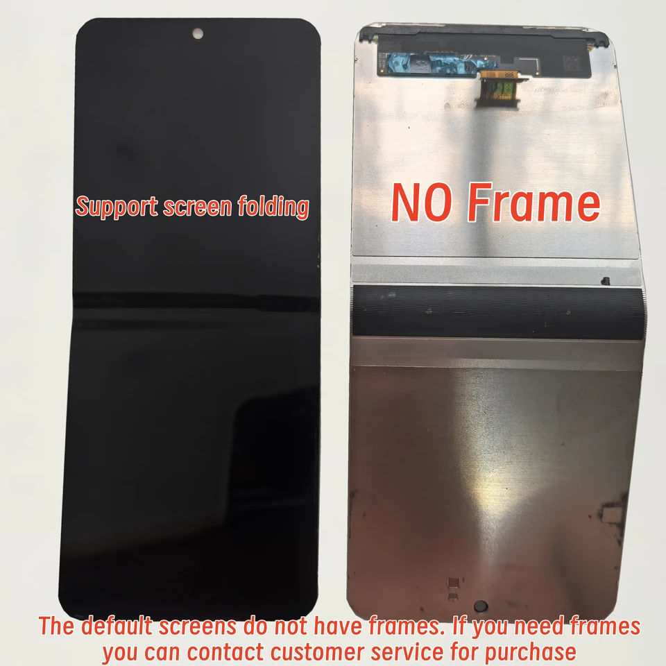 Para Samsung Z Flip5 F731 F731B F731U F731W, pantalla LCD Super AMOLED, componentes de reemplazo para Z Flip 5, líneas de puntos negros 2