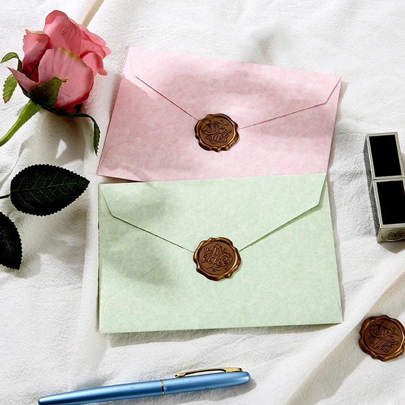 5pcs Kawaii Macaron Envelopes Thick Paper Cash Envelopes Wedding Party Invitations Cards Cover Envelopes for Letters Stationery