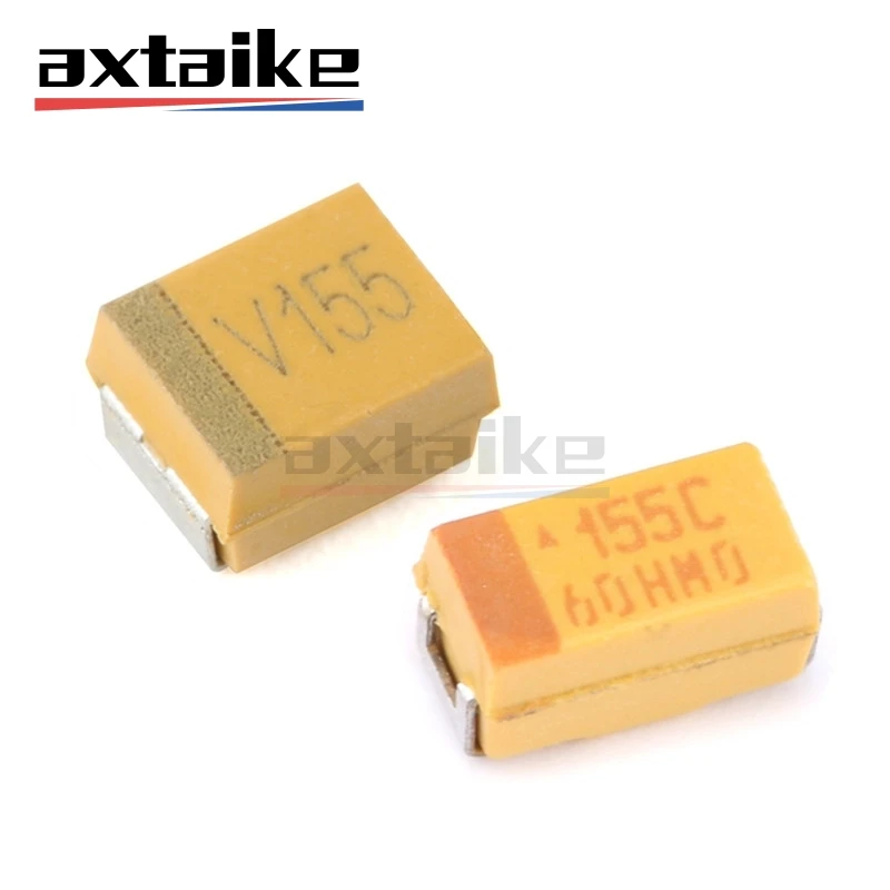 10PCS 1.5uF 16V 25V 35V 155 155K AB 3216 3528 10% SMD 155C 155E 155V Condensatore al tantalio