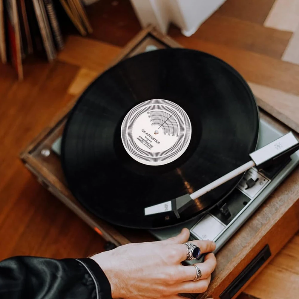 Home Audio Systems Color White Strobe Disk Compact And Convenient Debug Cartridge Overrun For Turntable Calibration