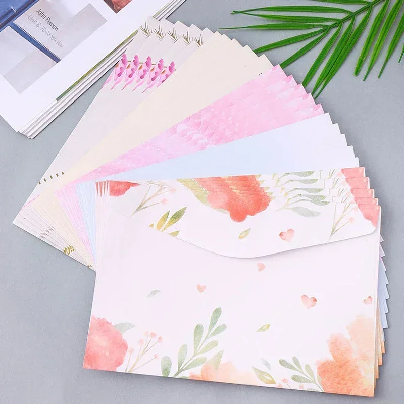 5pcs Extra Large Envelopes Kawaii Cherry Lotus Envelopes for Letter Pads Wedding Party Invitation Card Postcard Cover Gift Wrap