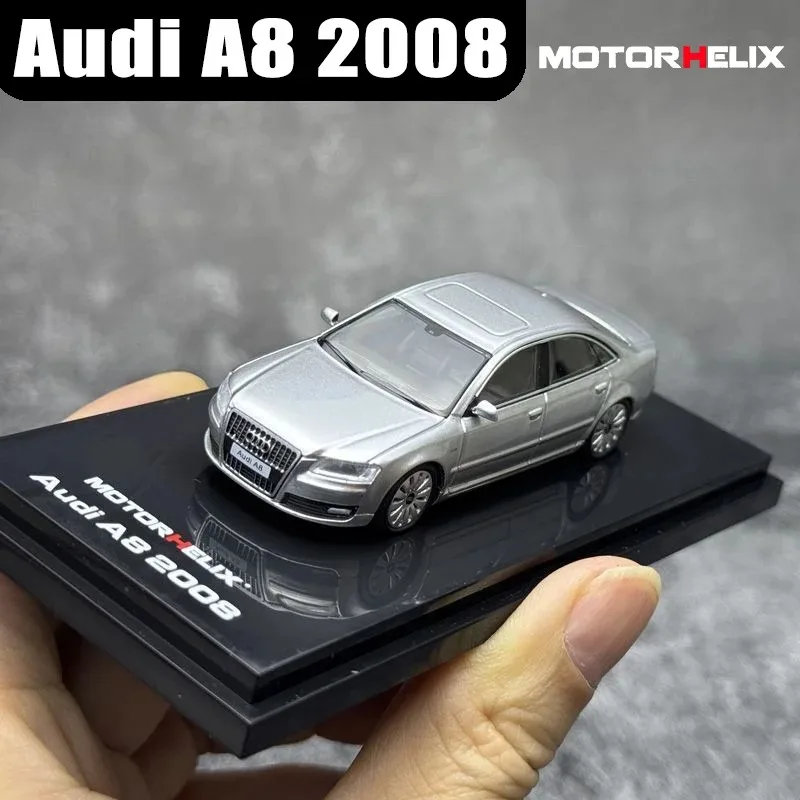 Motorhelix MH 1/64 Audi A8 2008 Alloy Motor Vehicle Toy Die-casting Metal Model Collection Boy Christmas Gifts