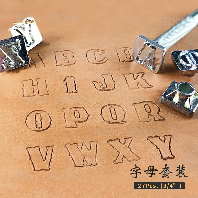 

English Letter Punches Leather Craft Stamps Handmade Leather Engraving Tool Kit