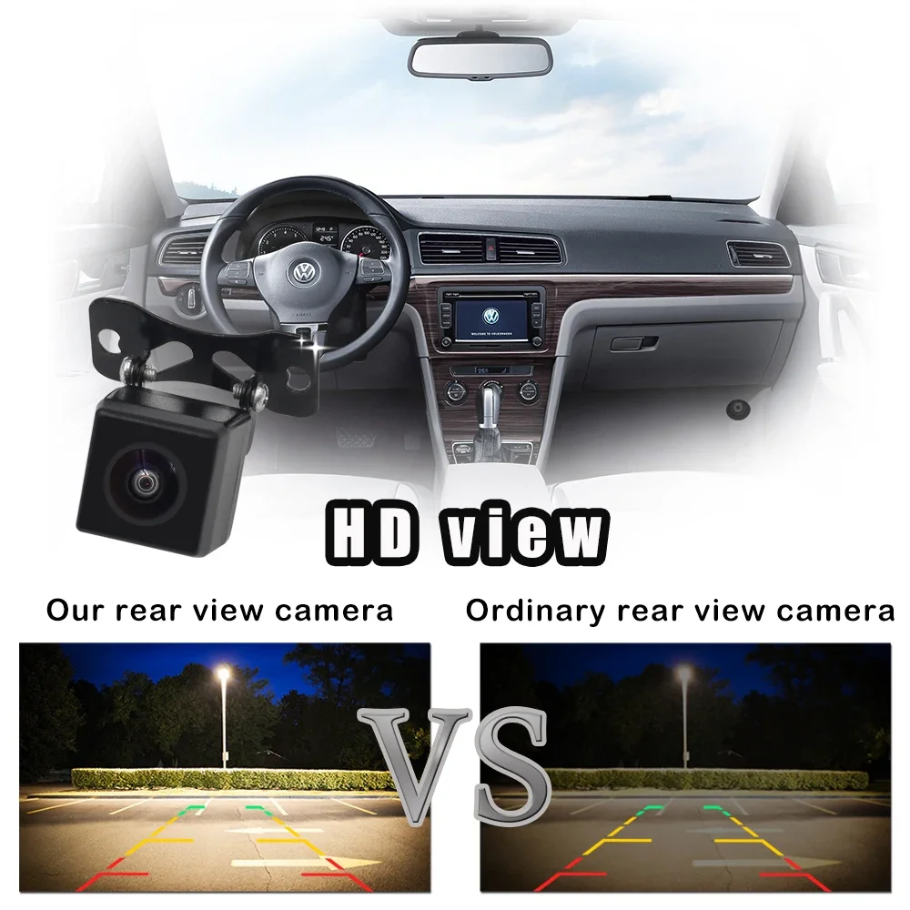 Waterproof Car 720P HD Night Vision Automatic Parking Reverse Camera 180° Horizontal Angle Suitable for 99% of Vehicle Models