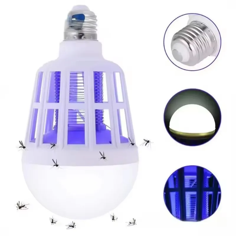 

1/5PCS Electric Mosquito Zappers Killer Fly Trap Electronic Light Bulb Lamp Home Backyard Indoor Outdoor Mosquito Killer Lamp