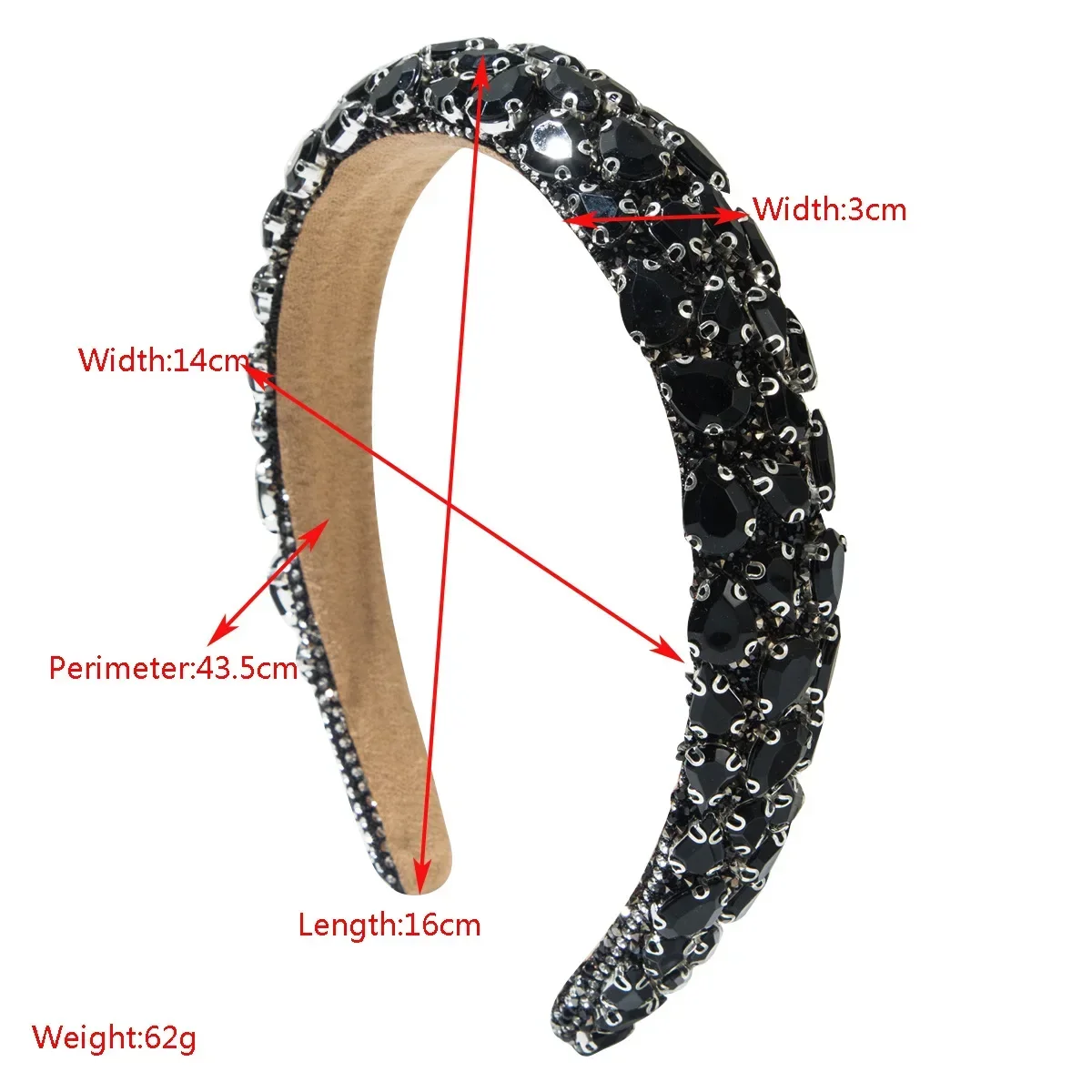 European and American Fashion Baroque Full of Diamonds Shiny Color Drill Headband Luxury Gorgeous Ball Banquet Hair Accessories