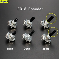 Cltgxdd 1piece EC16 rotary encoder 24 bit pulse digital rotation 3-pin volume switch electromagnetic stove switch 15/20/25mm