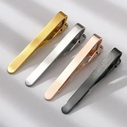 New Men's Tie Clips Personality U Shape Matte Brushed Fashion Trendy Tie-Clip Rose Gold Color Business Wedding